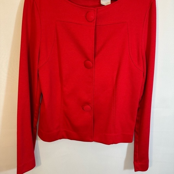 Worthington Stretch Womens Jacket Blazer Large Cloth Covered Button Long Sleeve - Picture 2 of 7